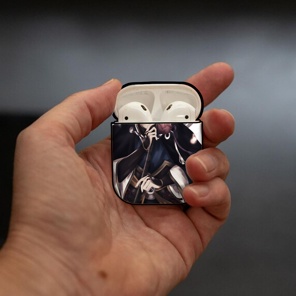 刀剣乱舞 Touken Ranbu AirPods 第2世代保護ケース ハードシェル ブラック 耐衝撃・防指紋・カラビナ付き