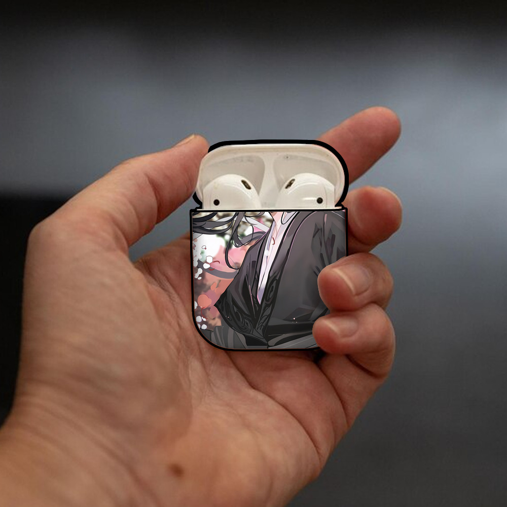 刀剣乱舞 Touken Ranbu AirPods 第2世代保護ケース ハードシェル ブラック 耐衝撃・防指紋・カラビナ付き