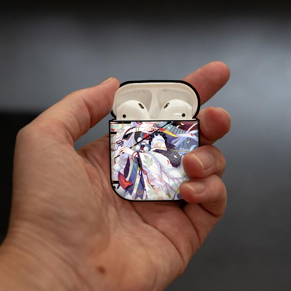 刀剣乱舞 Touken Ranbu AirPods 第2世代保護ケース ハードシェル ブラック 耐衝撃・防指紋・カラビナ付き