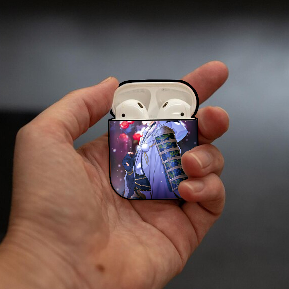 刀剣乱舞 Touken Ranbu AirPods 第2世代保護ケース ハードシェル ブラック 耐衝撃・防指紋・カラビナ付き