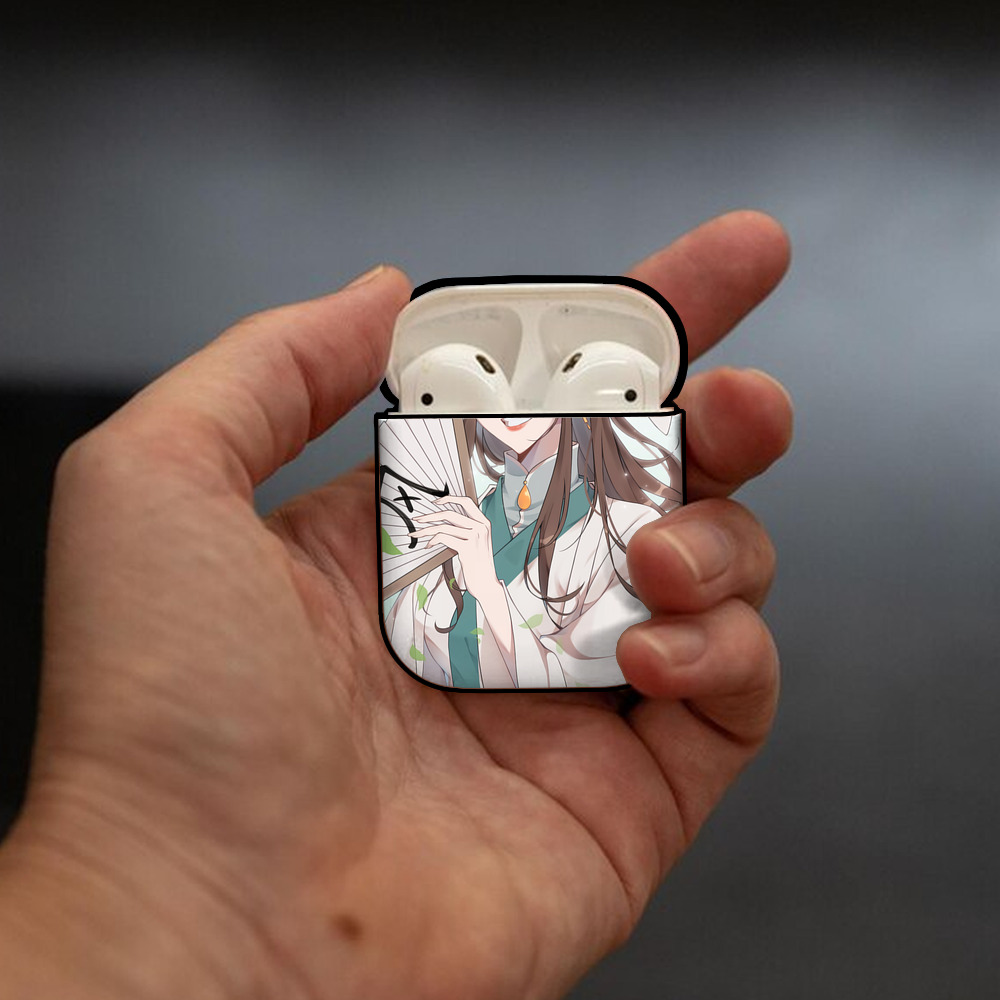 刀剣乱舞 Touken Ranbu AirPods 第2世代保護ケース ハードシェル ブラック 耐衝撃・防指紋・カラビナ付き