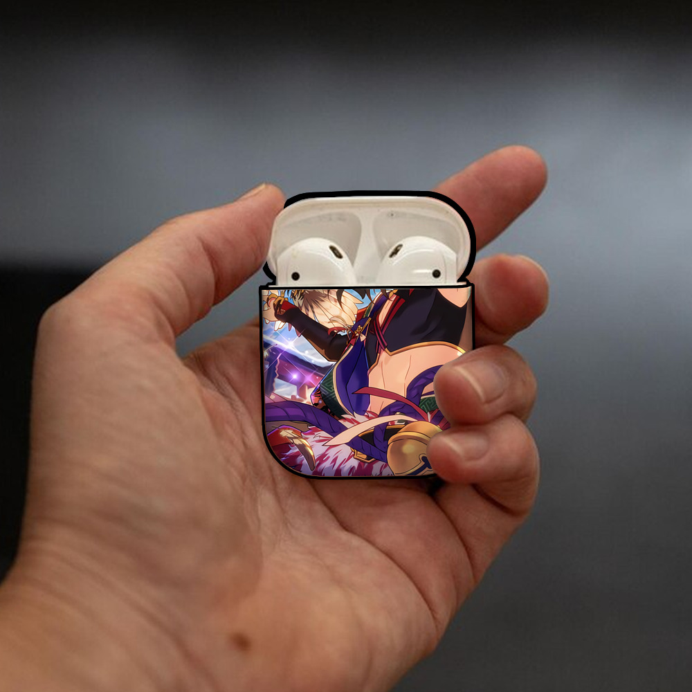 刀剣乱舞 Touken Ranbu AirPods 第2世代保護ケース ハードシェル ブラック 耐衝撃・防指紋・カラビナ付き