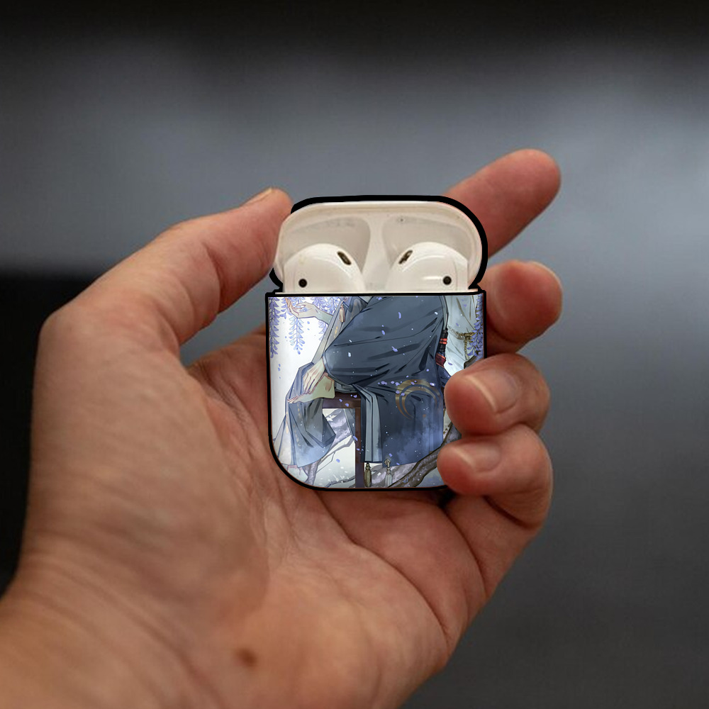 刀剣乱舞 Touken Ranbu AirPods 第2世代保護ケース ハードシェル ブラック 耐衝撃・防指紋・カラビナ付き