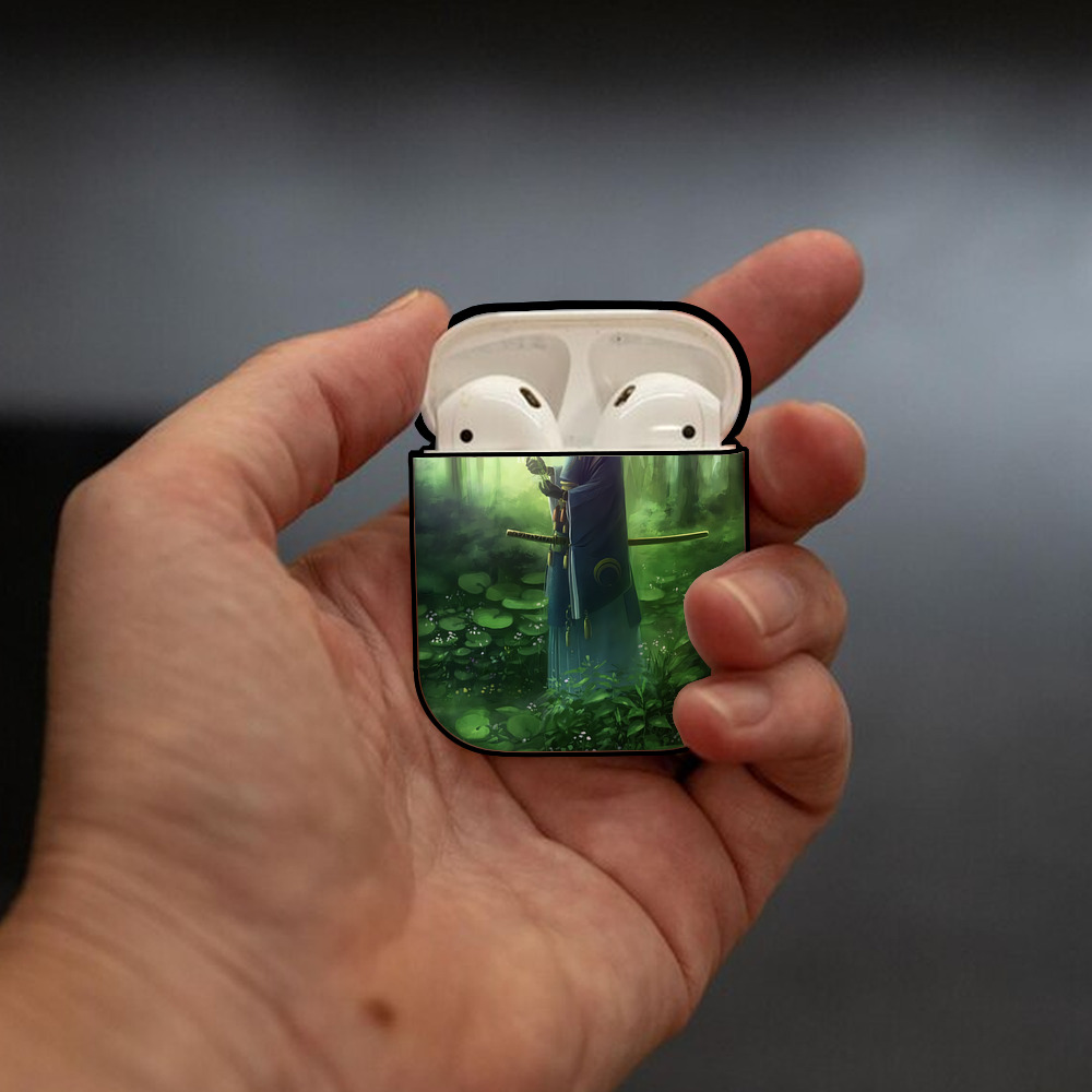 刀剣乱舞 Touken Ranbu AirPods 第2世代保護ケース ハードシェル ブラック 耐衝撃・防指紋・カラビナ付き