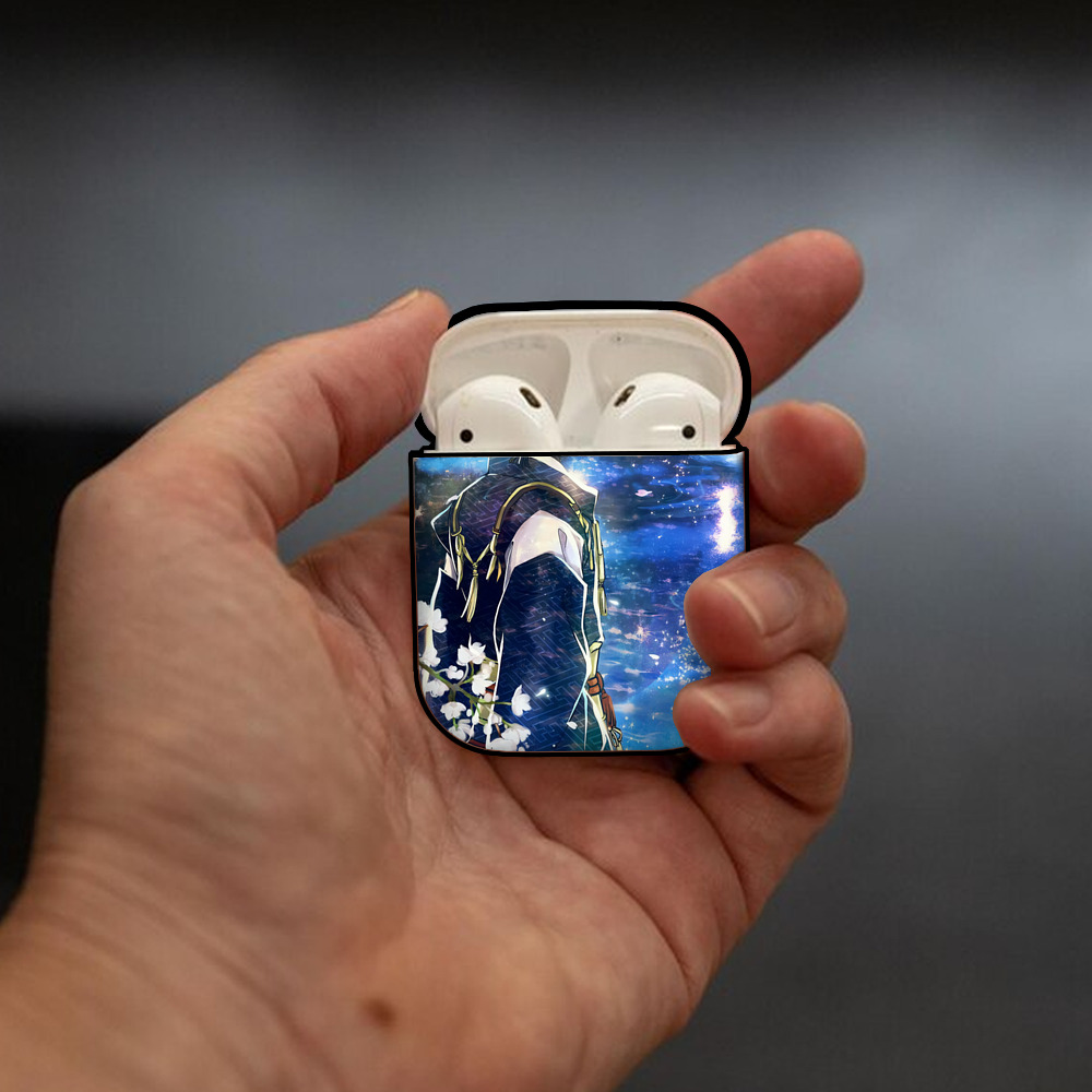 刀剣乱舞 Touken Ranbu AirPods 第2世代保護ケース ハードシェル ブラック 耐衝撃・防指紋・カラビナ付き