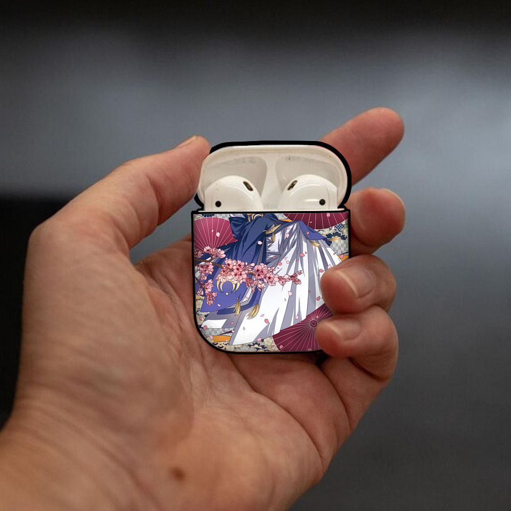 刀剣乱舞 Touken Ranbu AirPods 第2世代保護ケース ハードシェル ブラック 耐衝撃・防指紋・カラビナ付き