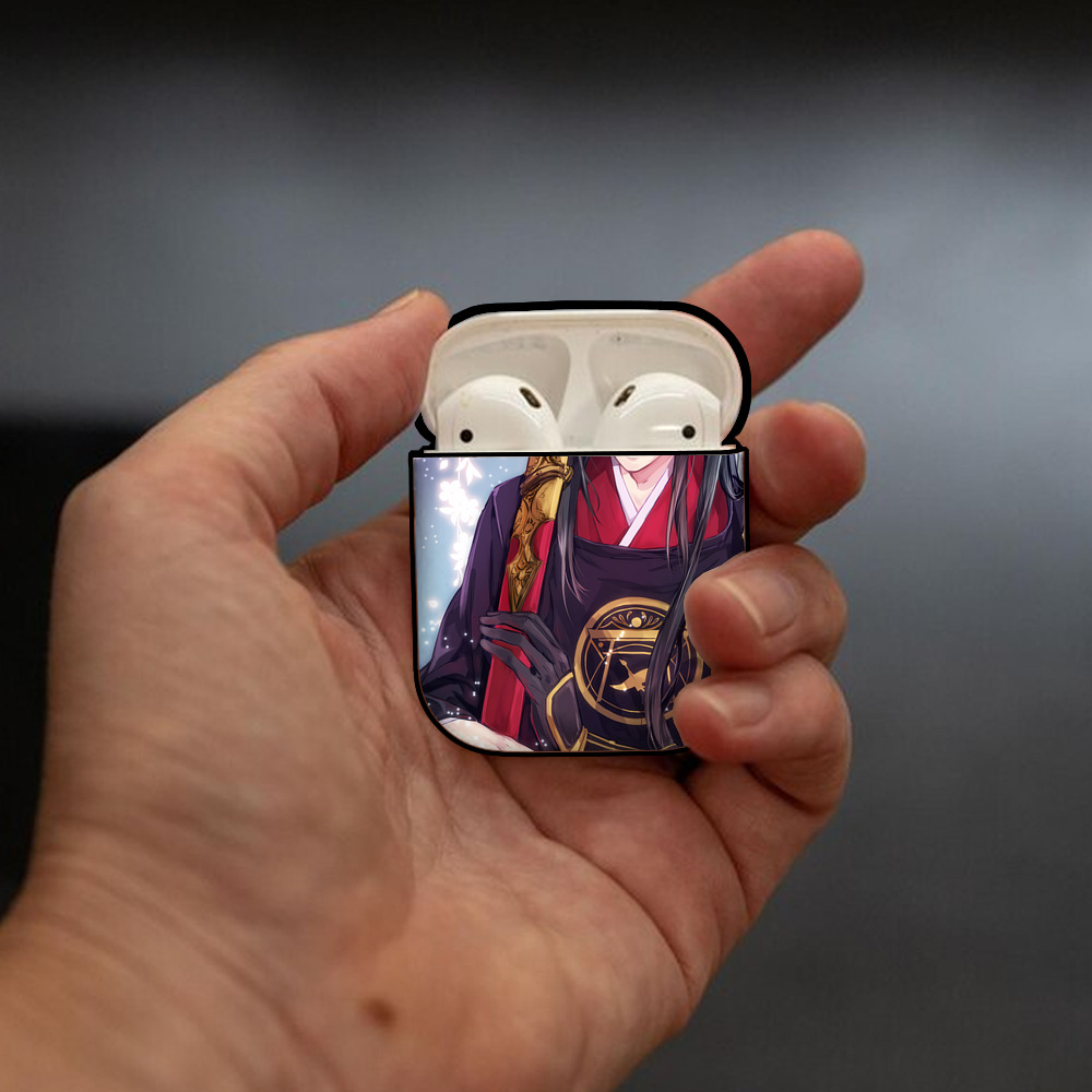 刀剣乱舞 Touken Ranbu AirPods 第2世代保護ケース ハードシェル ブラック 耐衝撃・防指紋・カラビナ付き