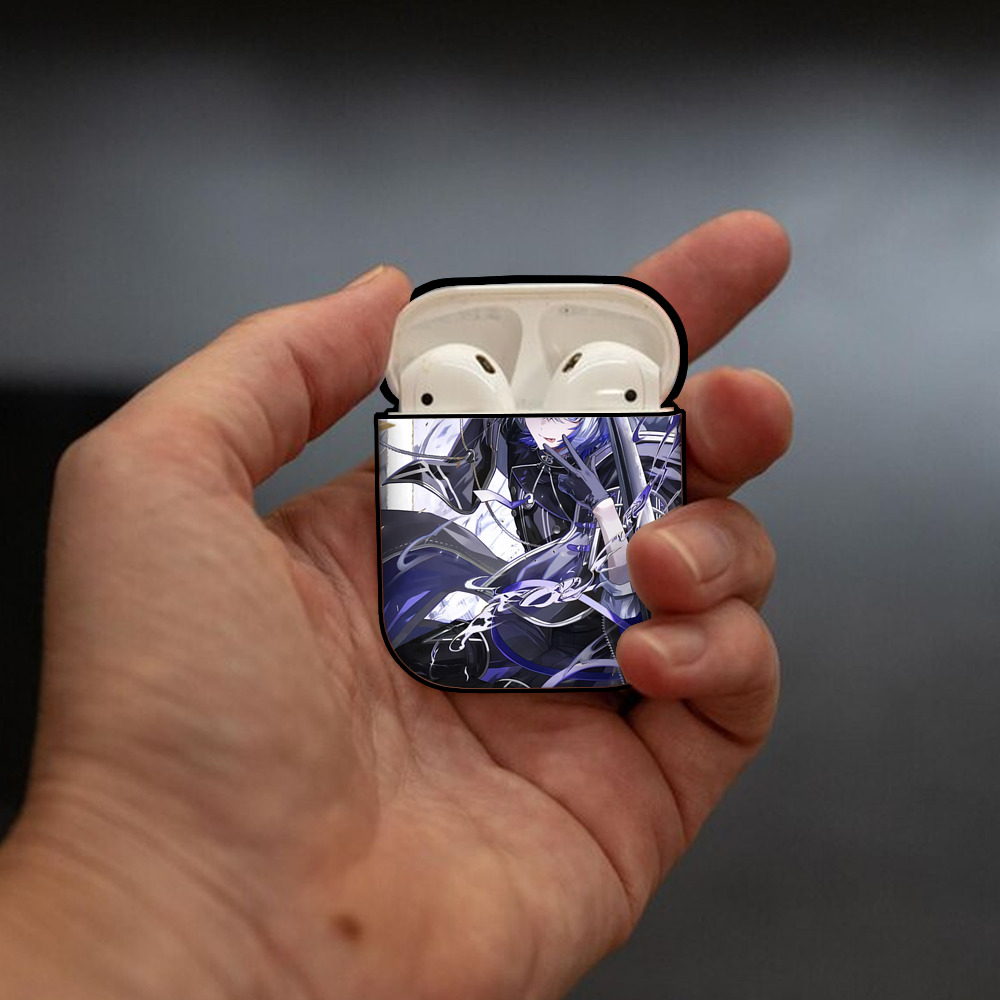 刀剣乱舞 Touken Ranbu AirPods 第2世代保護ケース ハードシェル ブラック 耐衝撃・防指紋・カラビナ付き