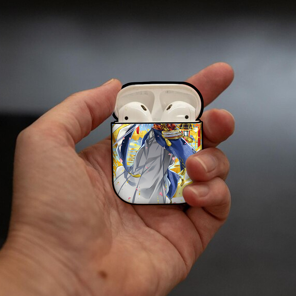 刀剣乱舞 Touken Ranbu AirPods 第2世代保護ケース ハードシェル ブラック 耐衝撃・防指紋・カラビナ付き