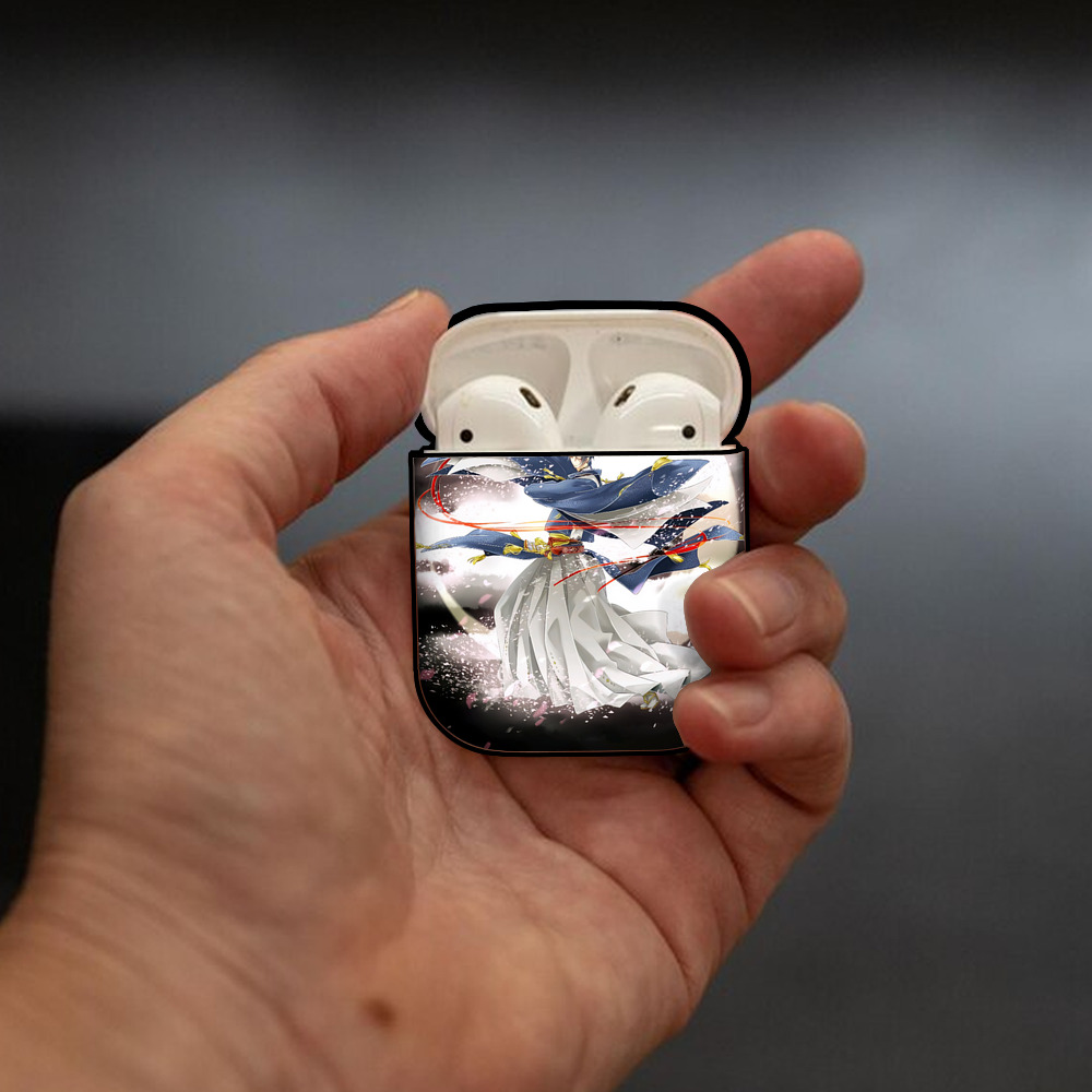刀剣乱舞 Touken Ranbu AirPods 第2世代保護ケース ハードシェル ブラック 耐衝撃・防指紋・カラビナ付き