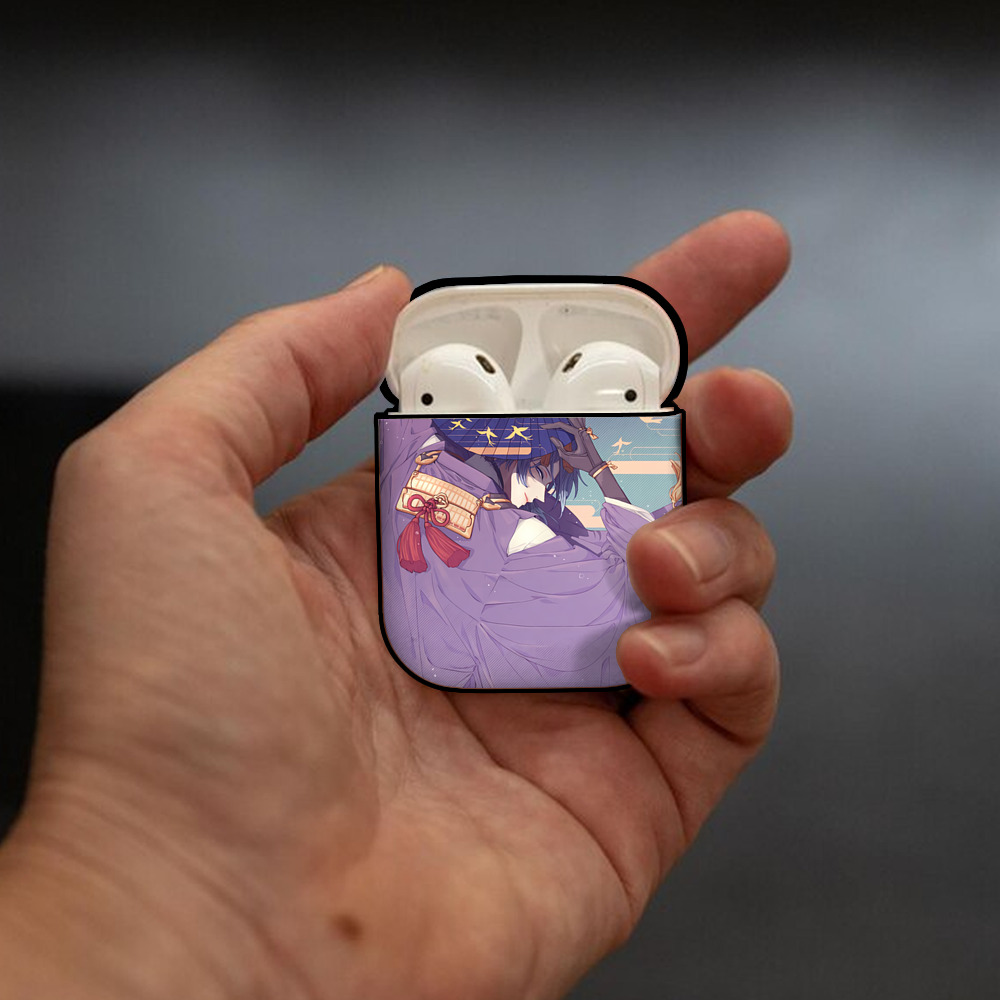 刀剣乱舞 Touken Ranbu AirPods 第2世代保護ケース ハードシェル ブラック 耐衝撃・防指紋・カラビナ付き