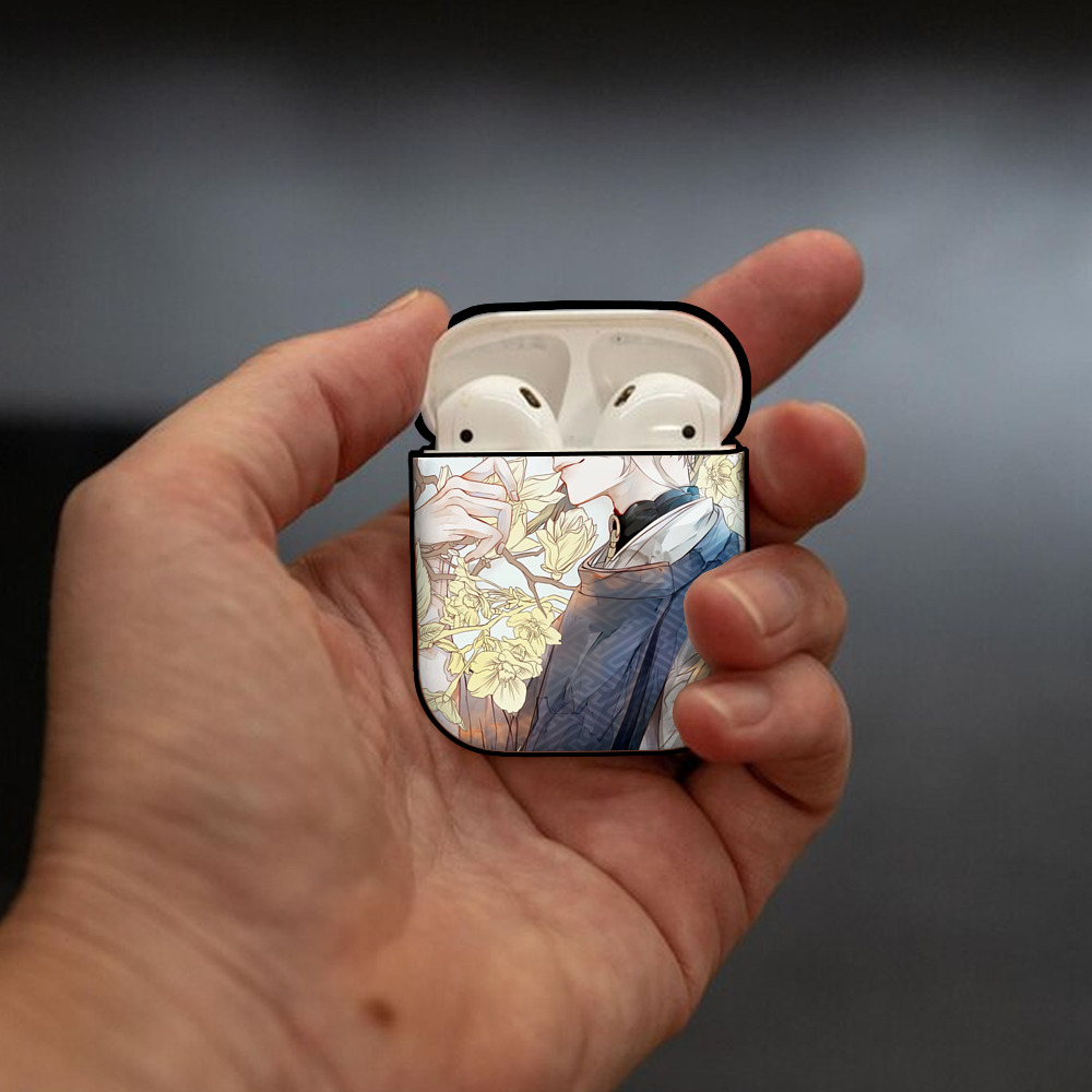 刀剣乱舞 Touken Ranbu AirPods 第2世代保護ケース ハードシェル ブラック 耐衝撃・防指紋・カラビナ付き