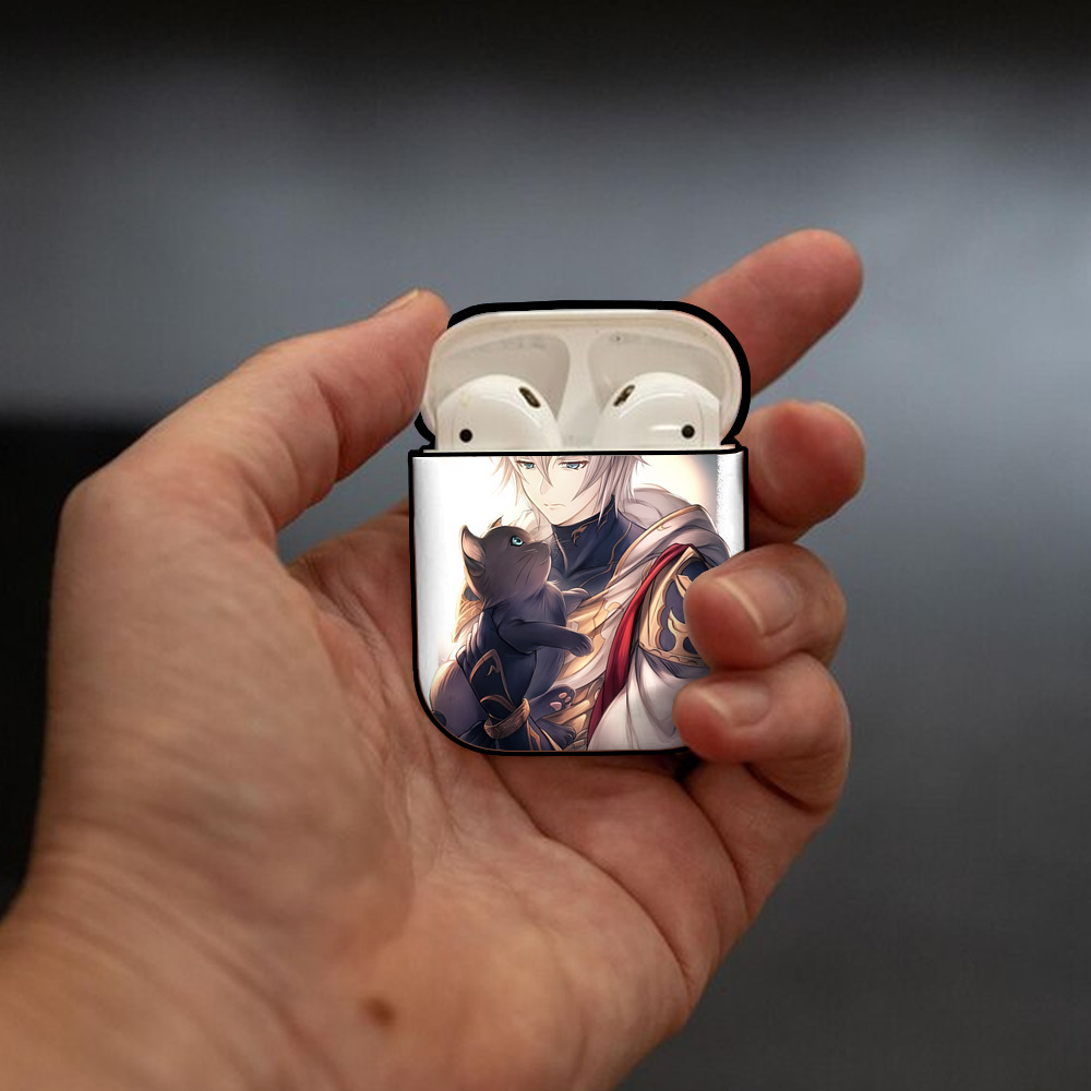 刀剣乱舞 Touken Ranbu AirPods 第2世代保護ケース ハードシェル ブラック 耐衝撃・防指紋・カラビナ付き