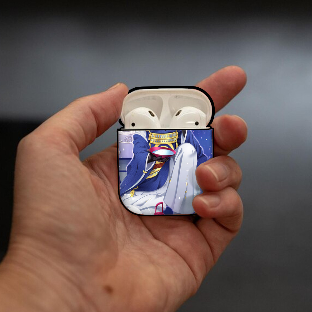 刀剣乱舞 Touken Ranbu AirPods 第2世代保護ケース ハードシェル ブラック 耐衝撃・防指紋・カラビナ付き