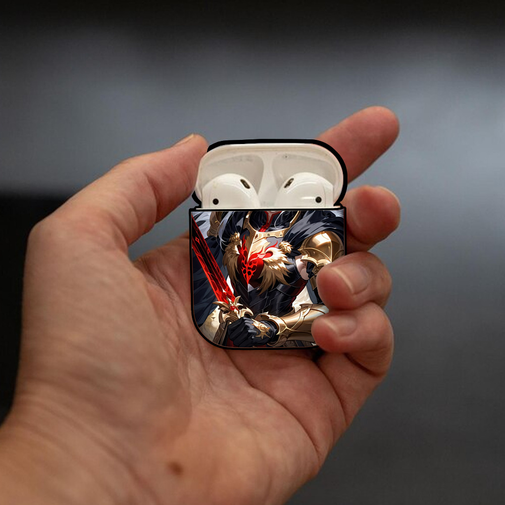 刀剣乱舞 Touken Ranbu AirPods 第2世代保護ケース ハードシェル ブラック 耐衝撃・防指紋・カラビナ付き