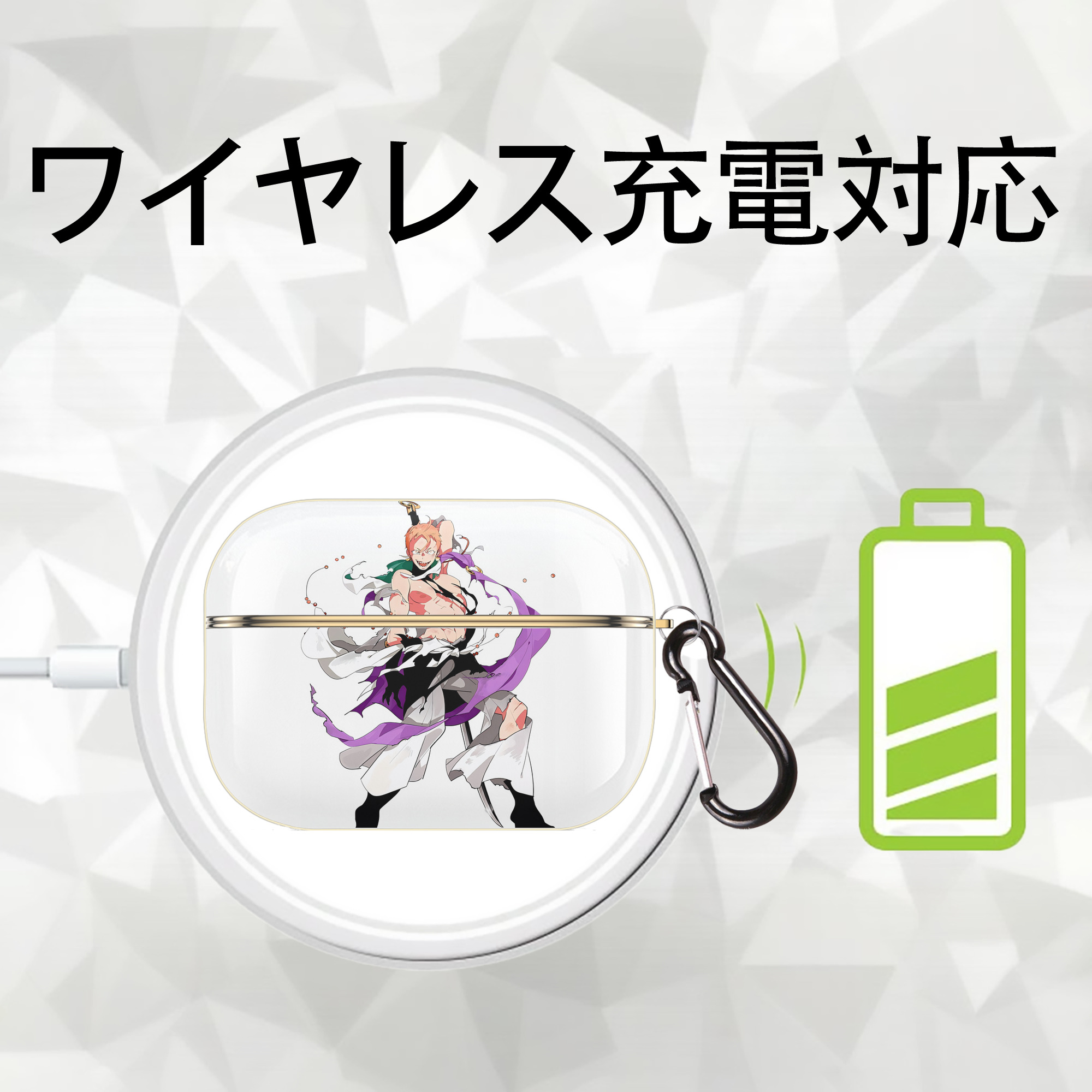 刀剣乱舞 Touken Ranbu 【AirPods Pro用】ハードシェル保護ケース｜耐衝撃・防指紋・カラビナ付き商品仕様