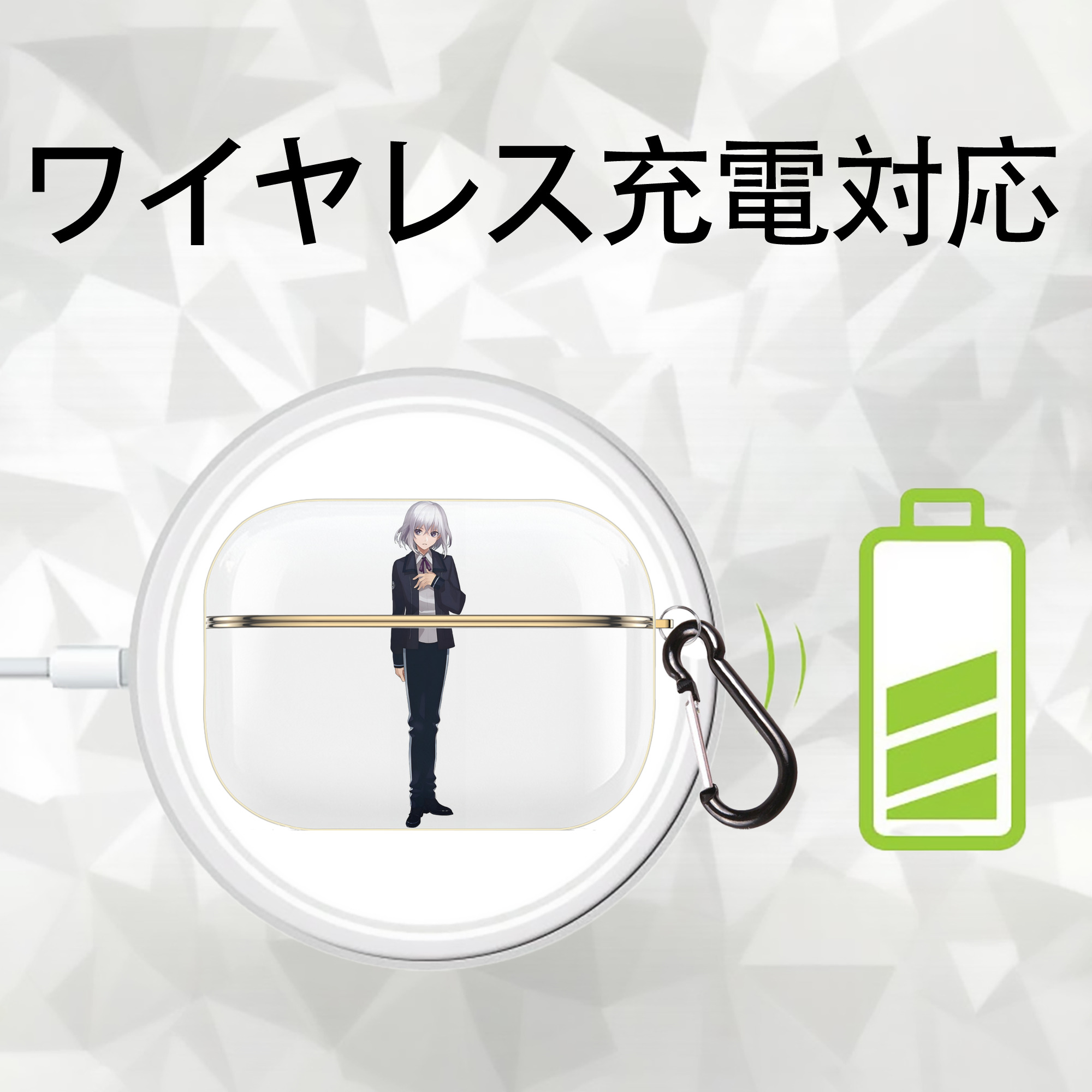 刀剣乱舞 Touken Ranbu 【AirPods Pro用】ハードシェル保護ケース｜耐衝撃・防指紋・カラビナ付き商品仕様