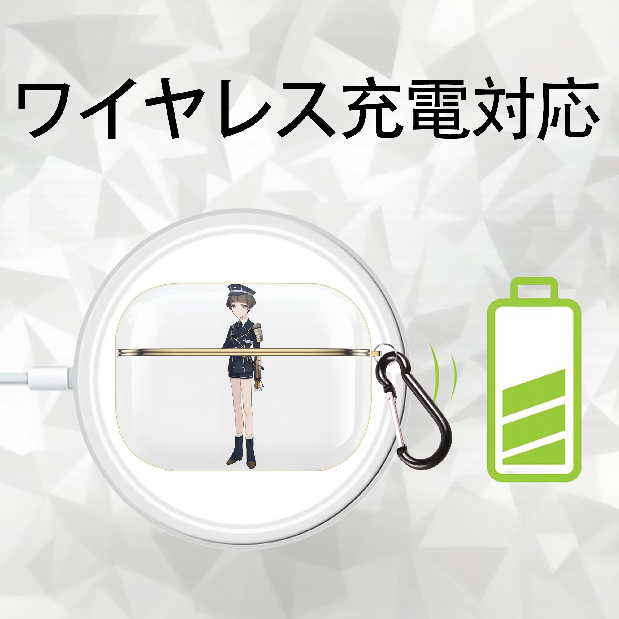 刀剣乱舞 Touken Ranbu 【AirPods Pro用】ハードシェル保護ケース｜耐衝撃・防指紋・カラビナ付き商品仕様