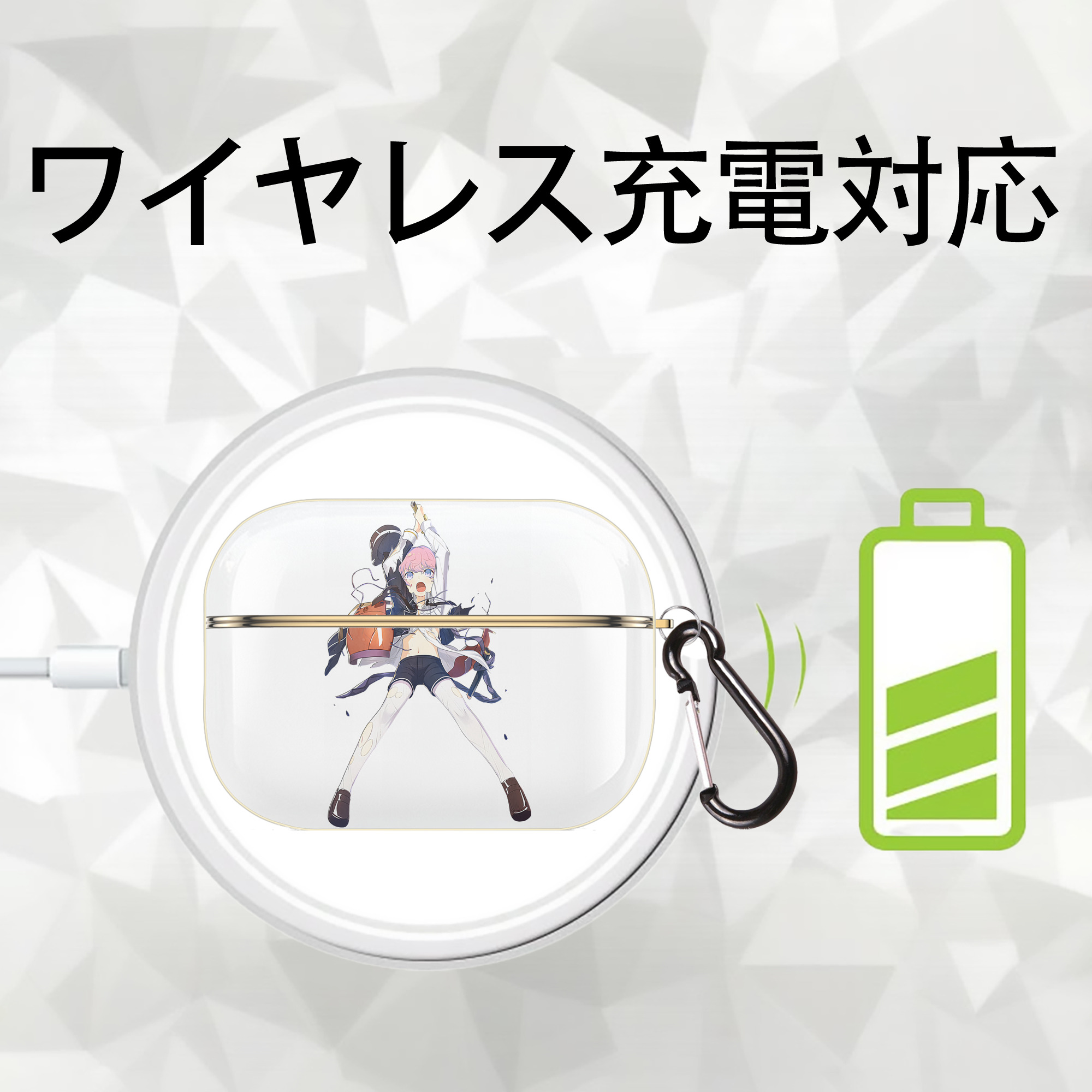 刀剣乱舞 Touken Ranbu 【AirPods Pro用】ハードシェル保護ケース｜耐衝撃・防指紋・カラビナ付き商品仕様