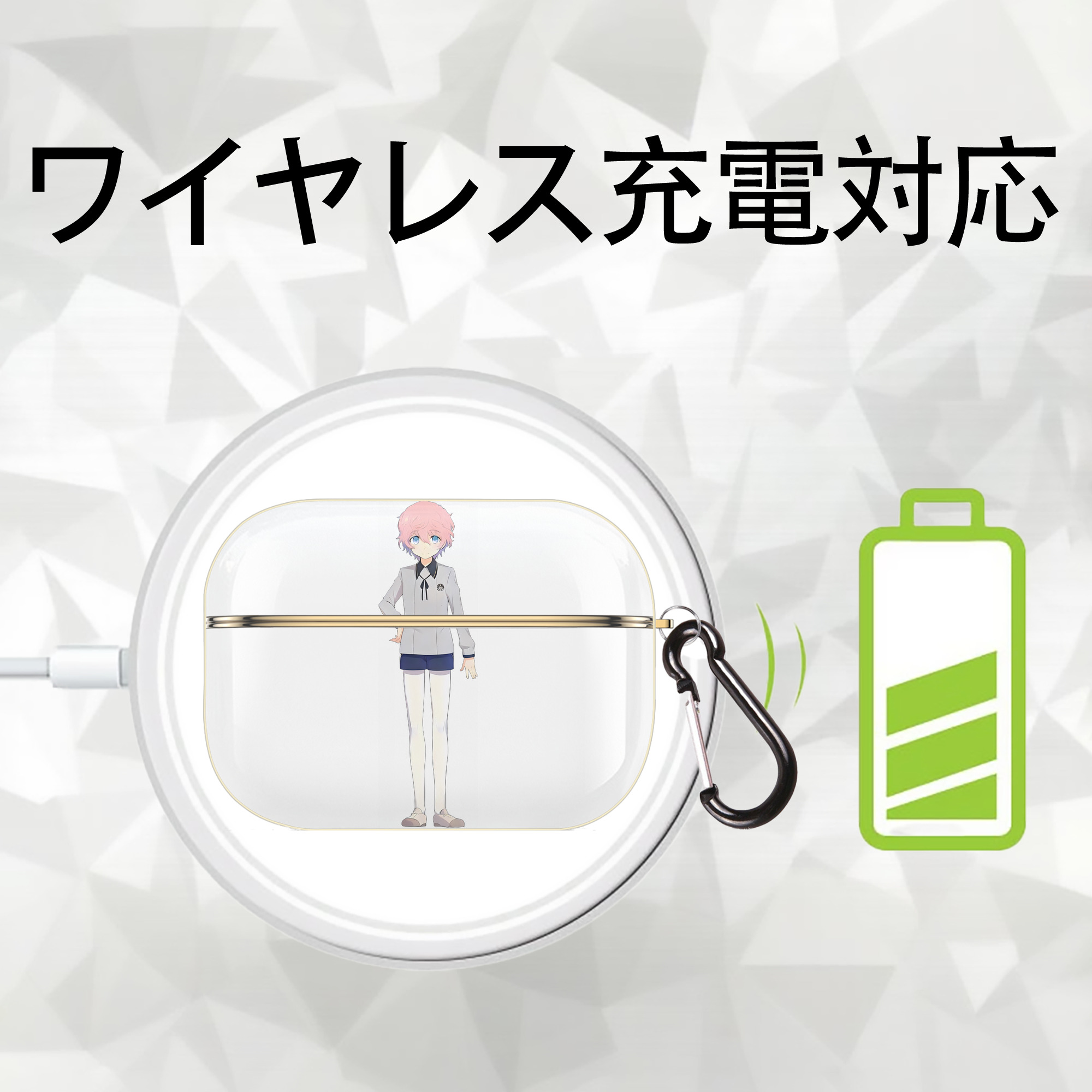 刀剣乱舞 Touken Ranbu 【AirPods Pro用】ハードシェル保護ケース｜耐衝撃・防指紋・カラビナ付き商品仕様