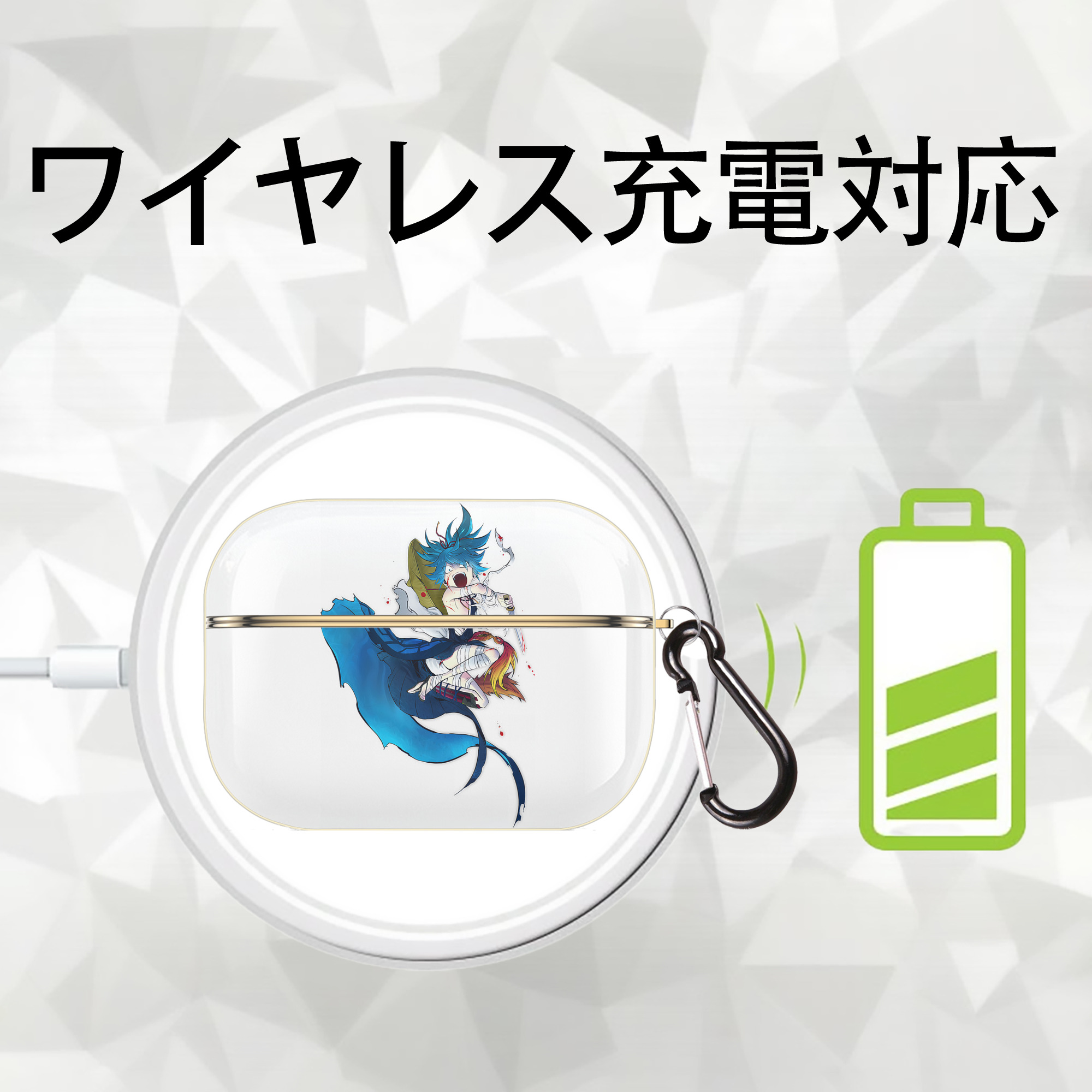 刀剣乱舞 Touken Ranbu 【AirPods Pro用】ハードシェル保護ケース｜耐衝撃・防指紋・カラビナ付き商品仕様