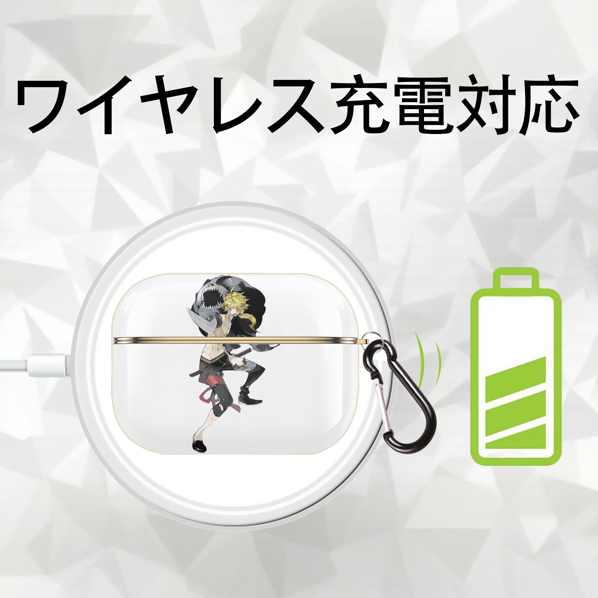 刀剣乱舞 Touken Ranbu 【AirPods Pro用】ハードシェル保護ケース｜耐衝撃・防指紋・カラビナ付き商品仕様