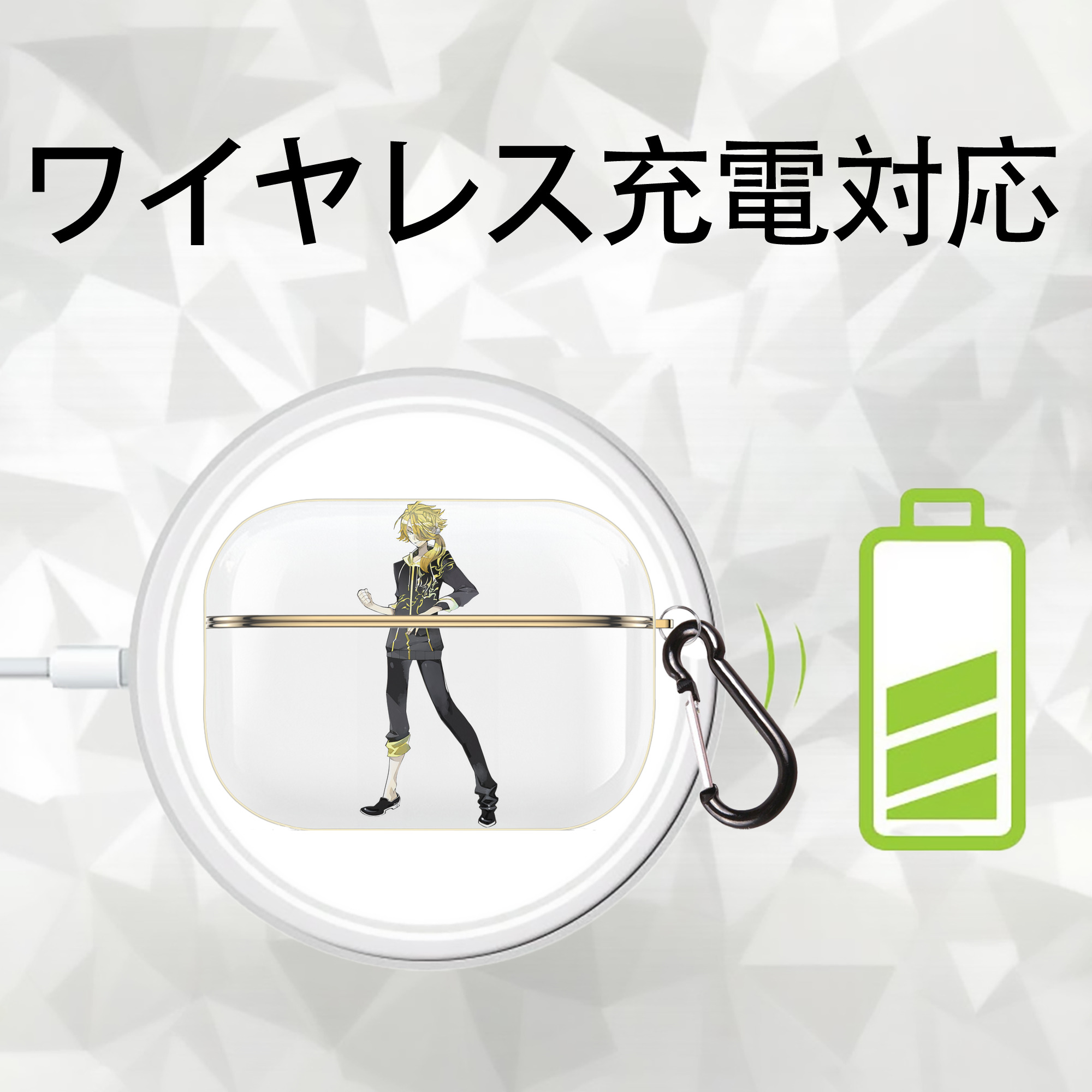 刀剣乱舞 Touken Ranbu 【AirPods Pro用】ハードシェル保護ケース｜耐衝撃・防指紋・カラビナ付き商品仕様