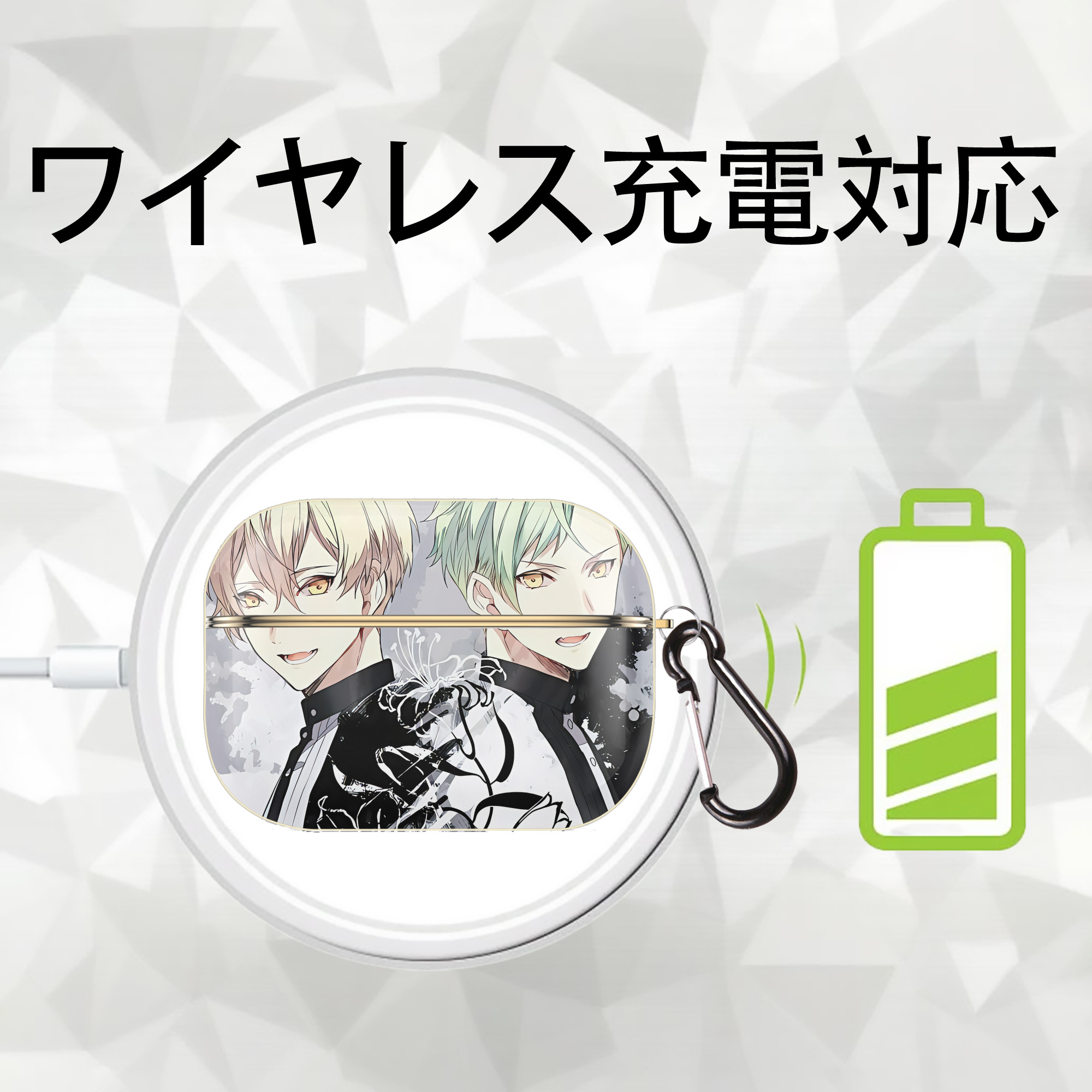 刀剣乱舞 Touken Ranbu 【AirPods Pro用】ハードシェル保護ケース｜耐衝撃・防指紋・カラビナ付き商品仕様