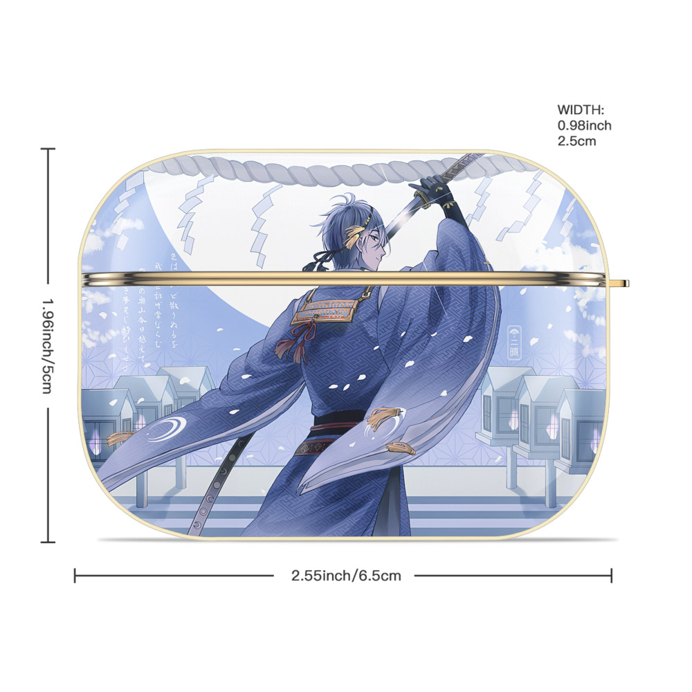 刀剣乱舞 Touken Ranbu 【AirPods Pro用】ハードシェル保護ケース｜耐衝撃・防指紋・カラビナ付き商品仕様