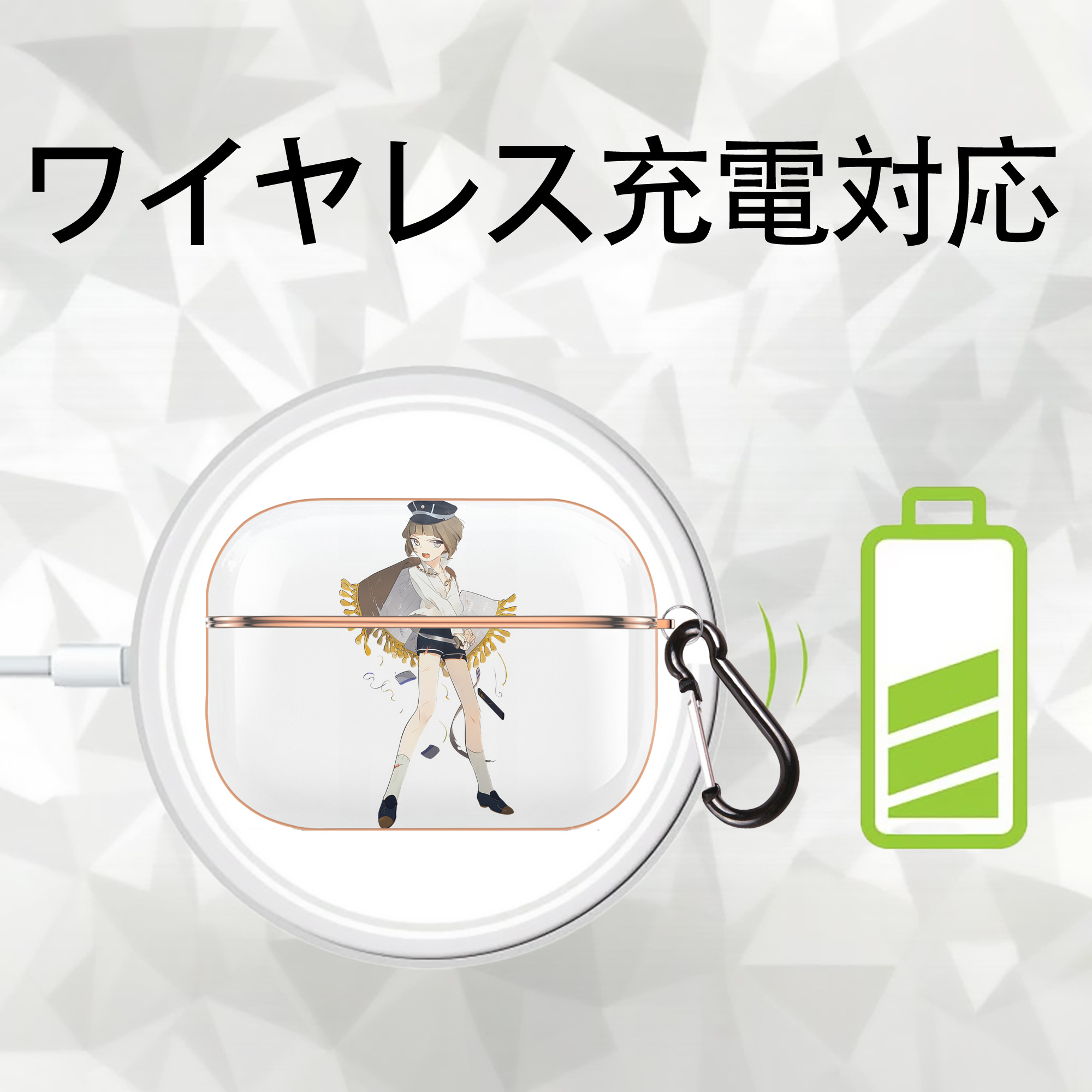 刀剣乱舞 Touken Ranbu 【AirPods Pro用】ハードシェル保護ケース｜耐衝撃・防指紋・カラビナ付き商品仕様