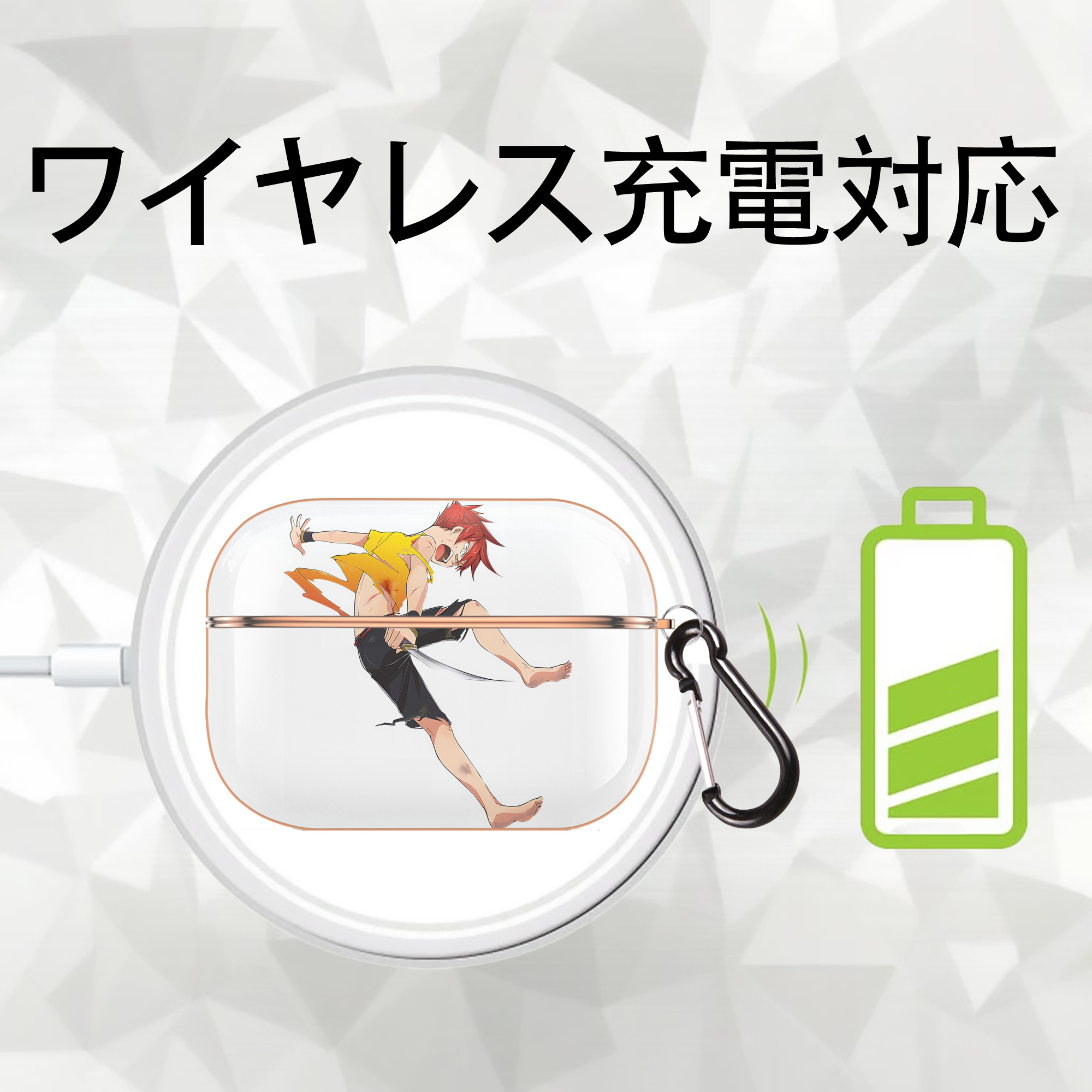 刀剣乱舞 Touken Ranbu 【AirPods Pro用】ハードシェル保護ケース｜耐衝撃・防指紋・カラビナ付き商品仕様