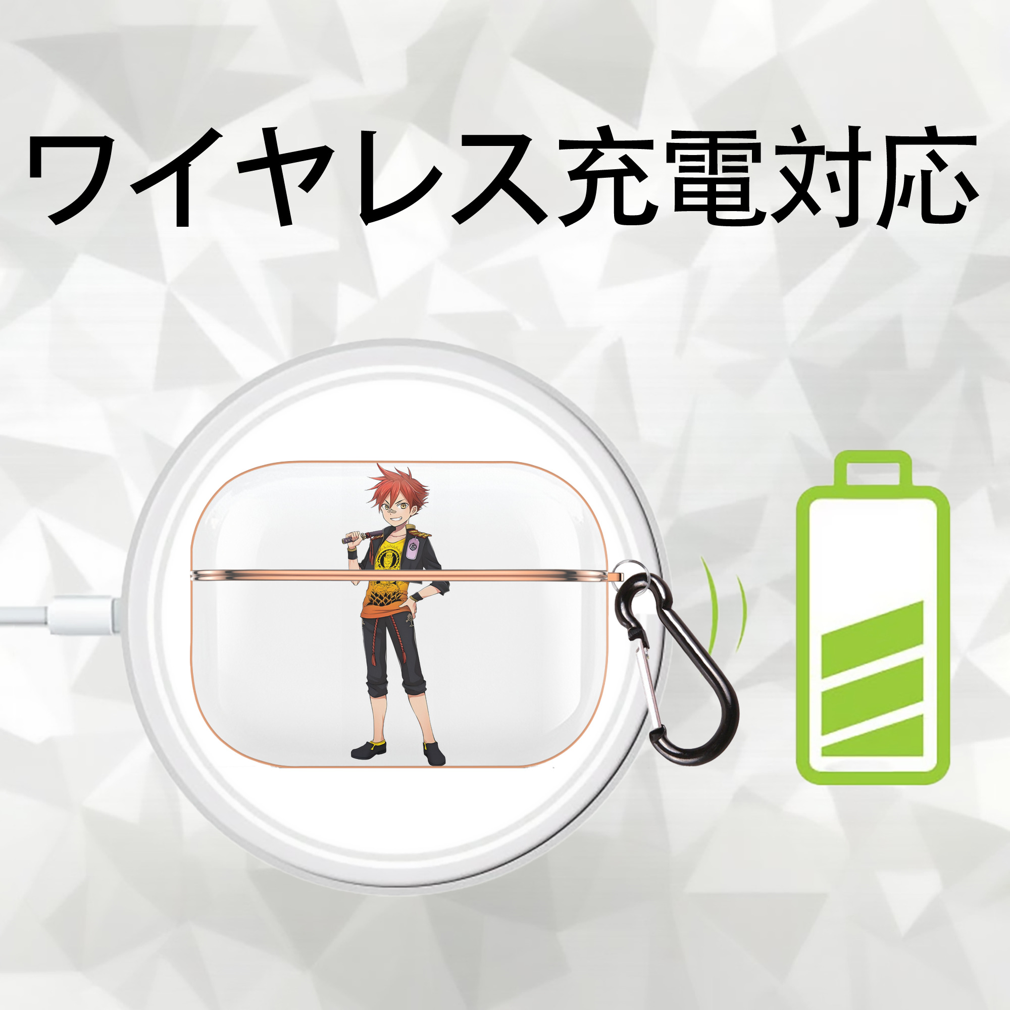 刀剣乱舞 Touken Ranbu 【AirPods Pro用】ハードシェル保護ケース｜耐衝撃・防指紋・カラビナ付き商品仕様