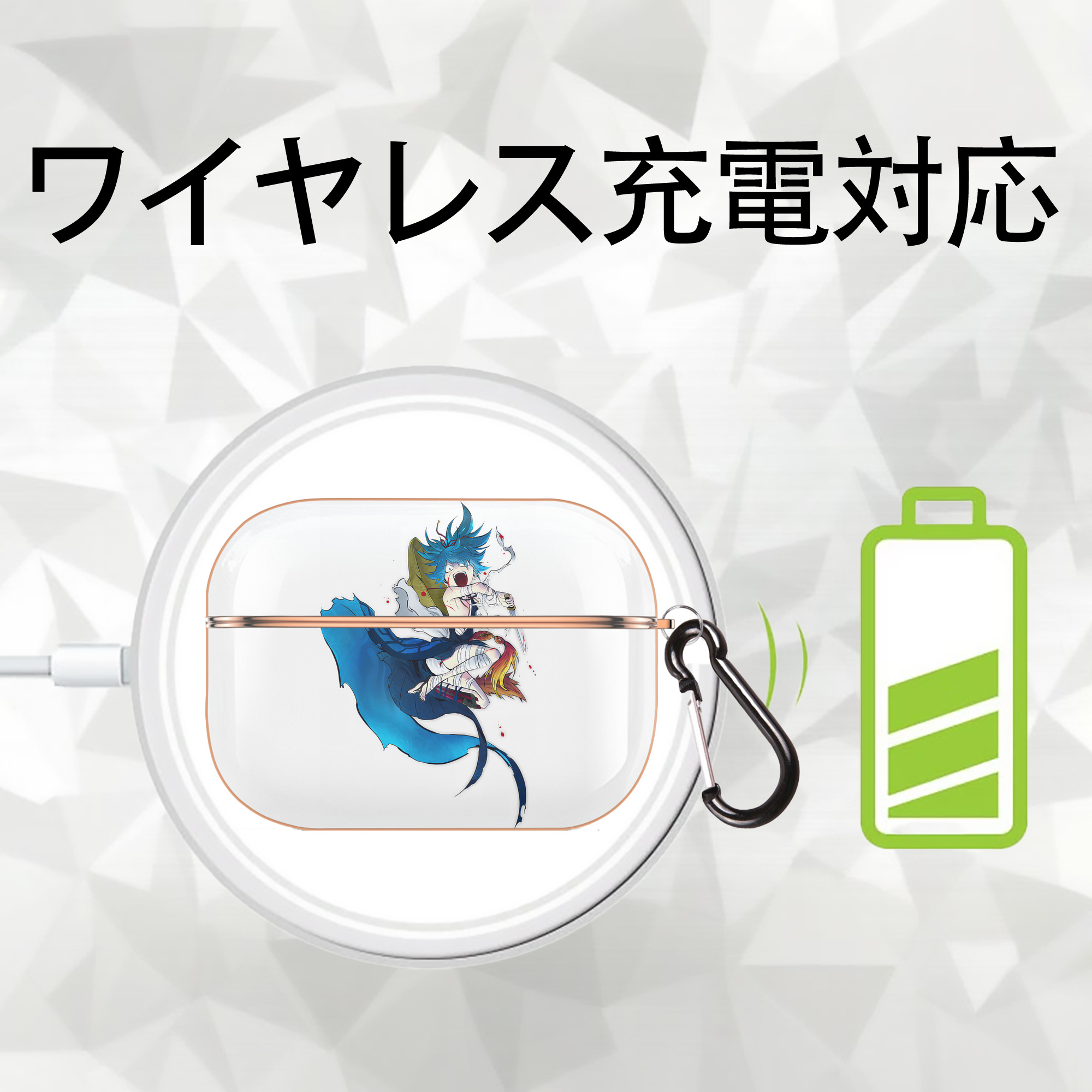 刀剣乱舞 Touken Ranbu 【AirPods Pro用】ハードシェル保護ケース｜耐衝撃・防指紋・カラビナ付き商品仕様